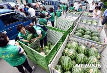 경로당 등에 수박 배달가요