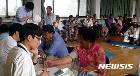 보은서 대학생 등 폭염에도 자원봉사 구슬땀