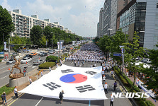 올림픽로 한복판에서 플래시몹