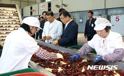 수산농산 시설 둘러보는 박일호 밀양시장