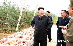 김정은 강원도 고산과수종합농장 시찰