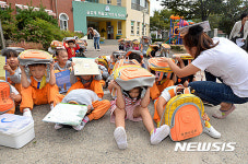 유비무환 경주 용황유치원 재난대피훈련