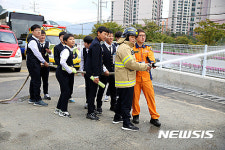 양산소방, 웅상중학교 미래 소방관 체험교실
