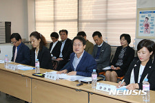 영동초등학교서 간담회하는 조희연 교육감