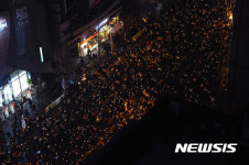 대전 둔산로 3~4일 아고라로 변신…촛불집회, 시국대회 이어져