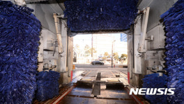 자동세차기도 꽁꽁