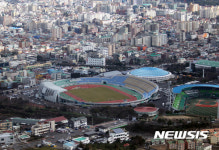 하늘에서 바라본 제주종합경기장