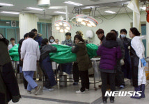 폐사한 울산 돌고래. 경북대 동물병원에서 부검