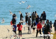그랜드빌딩목욕장 | 해운대 나들이객 '북적'