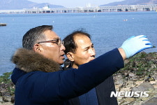 시신 수색 현장 찾은 광양경찰서장