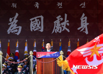 황교안 권한대행, 장교 합동 임관식 축사