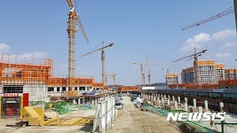 청주테크노폴리스에 건설중인 아파트