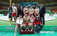 회장기전국장사씨름대회 일반부 단체전 우승에 태안군청