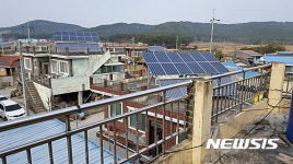 포항 흥해읍 일대에 설치된 신재생에너지 시설
