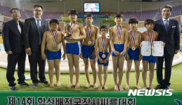 학산배전국장사씨름대회 초등부 준우승 연광초 선수들