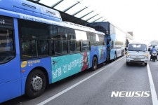 여의도환승센터 버스추돌사고
