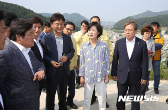 강릉 가뭄 살핀 추미애 대표