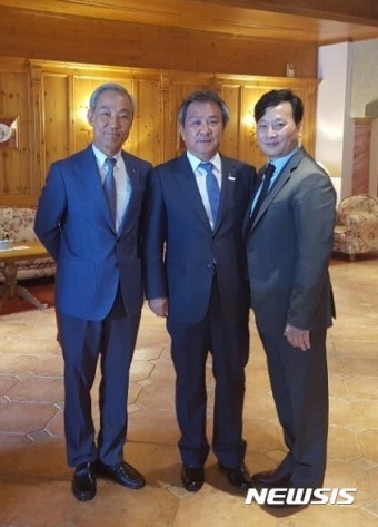 박창범 우슈협회장, 이기흥 대한체육회장 면담