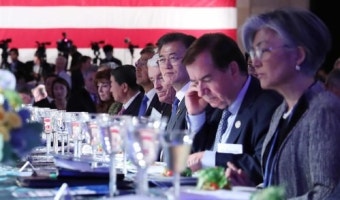 문 대통령, '한-미 비즈니스 서밋 참석'