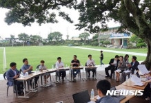 이석문 제주교육감 종달초서 기자간담회 