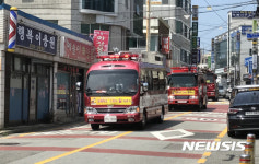 광주 동부소방서 소방차 길 터주기 훈련