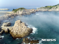 해무 낀 흑산면 만재도