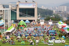 여름 물놀이 명소 용인시청사 광장