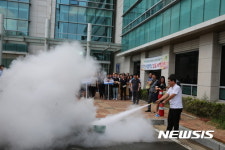 수원시시설관리공단, 재난안전 대비 합동 소방훈련 