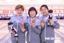 삼순데플림픽 볼링 여자 3인조 동메달 획득