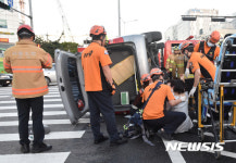 발산역 사거리 교통사고