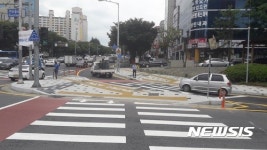 차로확장된 서구 갈마동 큰마을네거리