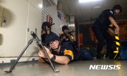 열차 내 독가스테러훈련