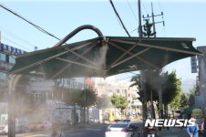 강북구, 분무식 횡단보도 그늘막 전국최초 개발