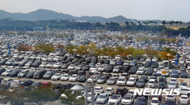 빈자리 없는 인천공항 주차장