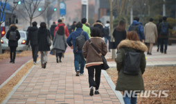 추워진 대구 출근길