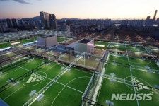 아이파크몰에 조성된 풋살 경기장
