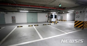 한산한 모습 시청 주차장