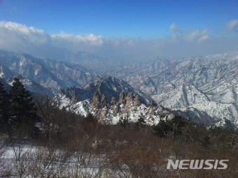 설악산 봄눈 설경 장관