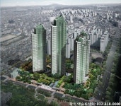 학익 엑슬루타워, 조경률 46%…공원·테마공간 다양