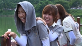 [포토] '런닝맨' 아이돌의 제왕, 에이핑크 손나은 정은지 '상큼'