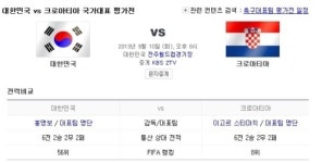 한국, 크로아티아 상대로 '복수혈전' 할까?