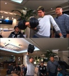 브라이언 크로스핏… 한 손으로 25kg 덤벨을 들었다놨다