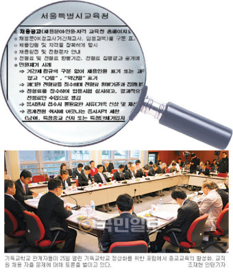 곽노현 교육감 '종립(宗立)학교 특정종교신자 교사임용 불가 방침'…또 다른 종교탄압 불씨로 부상