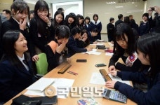 주판 익히기 재미있어요! 일본상업고등학교 학생 22명, 일신여상 방문