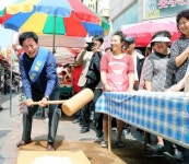 정찬민 용인시장, 추석맞이 전통시장 장보기 행사 나서
