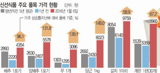 농축수산물 최고 2배 폭등… 설 앞둔 식탁물가 비상