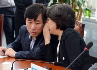 대화하는 이혜훈-하태경 '소곤소곤'