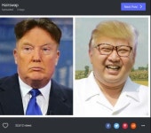 '이럴 땐 찰떡궁합인데…' 트럼프 김정은 헤어스타일 합성