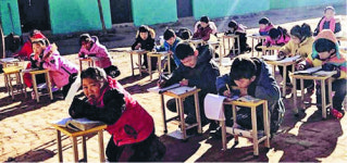 “밖이 더 따뜻”… 中 초등학교의 기막힌 ‘야외수업’