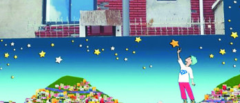 부산 이전 캠코 노사, 도심재생 벽화 그리기 봉사